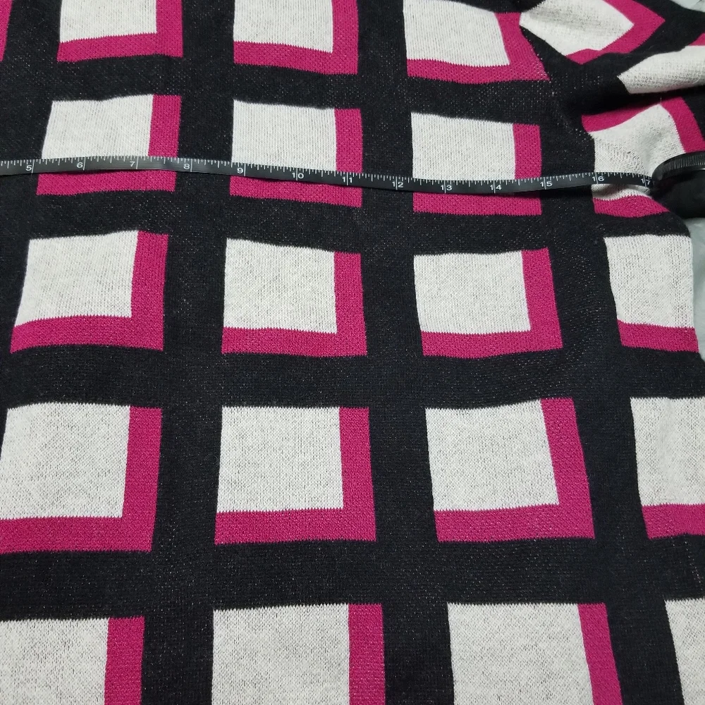 Kate Spade Black and Pink Checkered Sweater